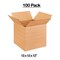 100 Pack Heavy Duty Multi Depth Corrugated Boxes for Moving Shipping and Packaging 12 x 12 x 12 Inch